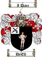 Deell coat of arms family crest download