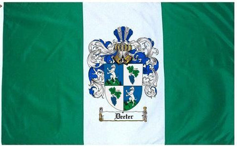 Deeter family crest coat of arms flag