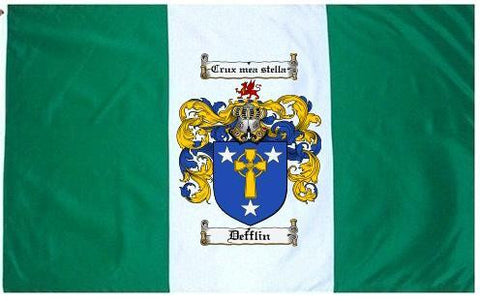 Defflin family crest coat of arms flag