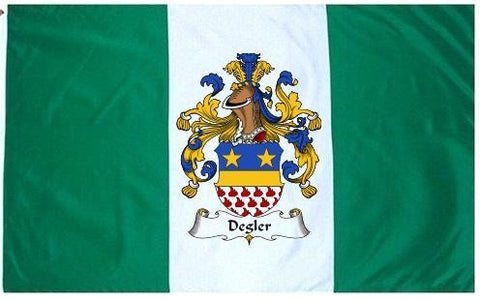 Degler family crest coat of arms flag