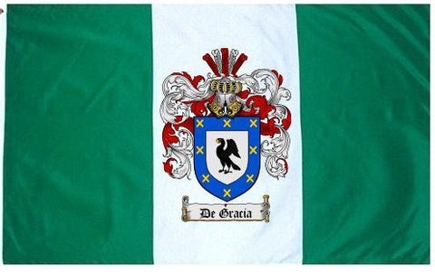 Degracia family crest coat of arms flag