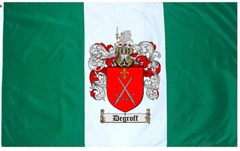 Degroff family crest coat of arms flag