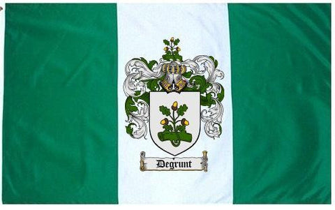 Degrunt family crest coat of arms flag