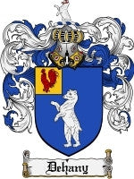 Dehany coat of arms family crest download