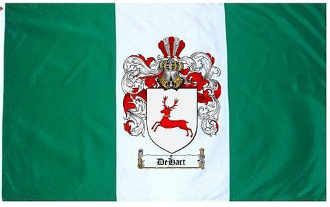 Dehart family crest coat of arms flag