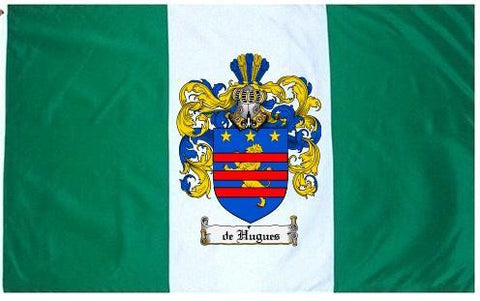 Dehugues family crest coat of arms flag