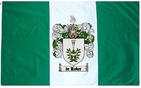 Dekoker family crest coat of arms flag