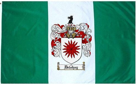Delahay family crest coat of arms flag