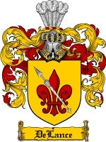 Delance coat of arms family crest download