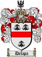 Delapa coat of arms family crest download