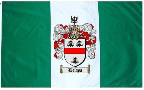 Delapa family crest coat of arms flag