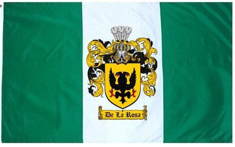 Delarosa-crest family crest coat of arms flag