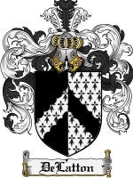 Delatton coat of arms family crest download