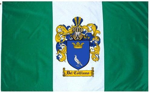 Delcolliano family crest coat of arms flag