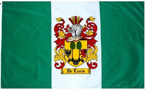Delenis family crest coat of arms flag