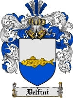 Delfini coat of arms family crest download