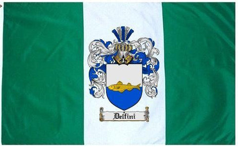 Delfini family crest coat of arms flag