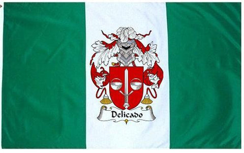 Delicado family crest coat of arms flag
