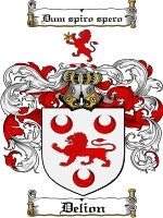 Delion coat of arms family crest download