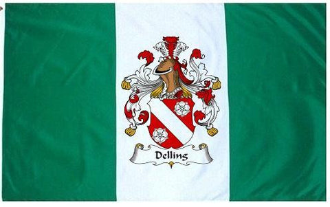 Delling family crest coat of arms flag