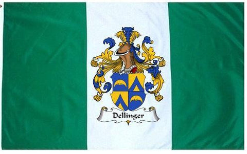 Dellinger family crest coat of arms flag