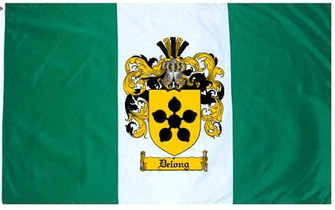 Delong family crest coat of arms flag