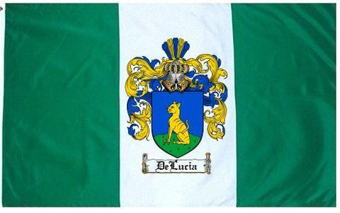 Delucia family crest coat of arms flag