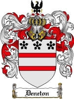 Deneton coat of arms family crest download