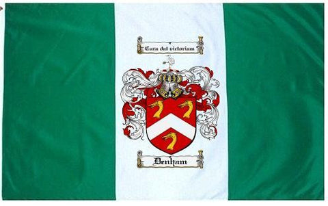 Denham family crest coat of arms flag