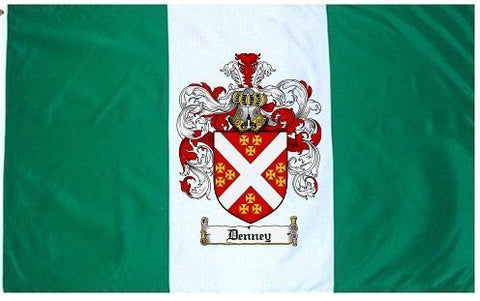 Denney family crest coat of arms flag