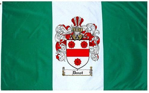 Denot family crest coat of arms flag