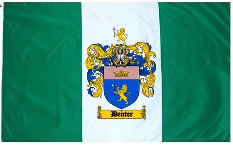 Denter family crest coat of arms flag
