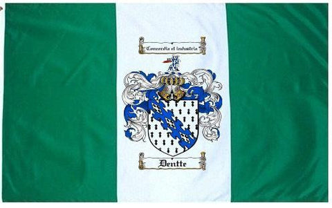 Dentte family crest coat of arms flag