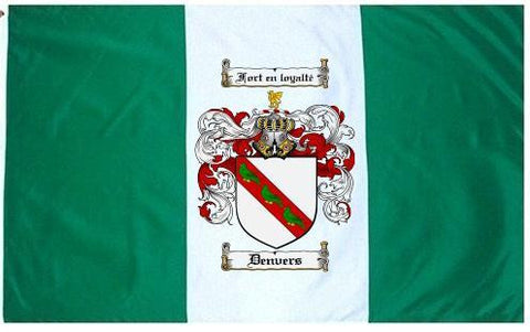 Denvers family crest coat of arms flag