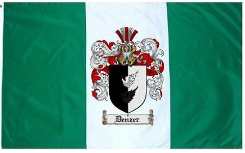Denzer family crest coat of arms flag