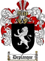 Deplanque coat of arms family crest download