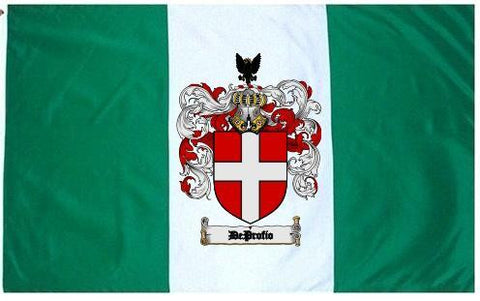Deprofio family crest coat of arms flag