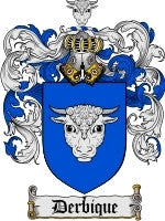 Derbique coat of arms family crest download