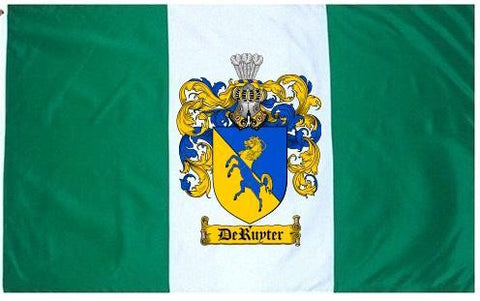 Deruyter family crest coat of arms flag
