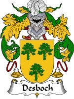 Desboch coat of arms family crest download