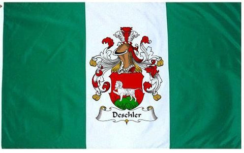 Deschler family crest coat of arms flag
