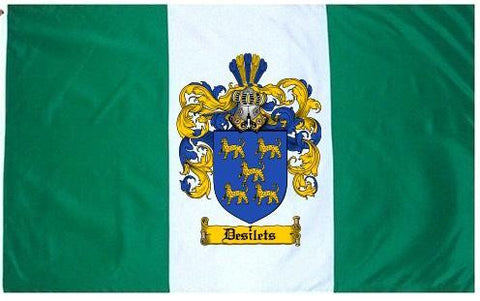 Desilets family crest coat of arms flag
