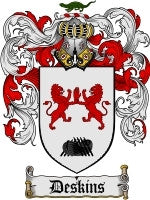 Deskins coat of arms family crest download