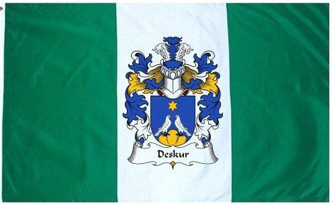 Deskur family crest coat of arms flag
