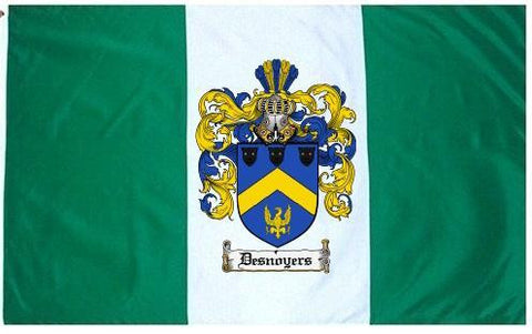 Desnoyers family crest coat of arms flag