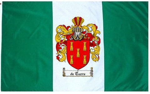 Deturre family crest coat of arms flag