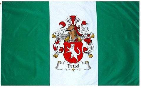 Detzel family crest coat of arms flag