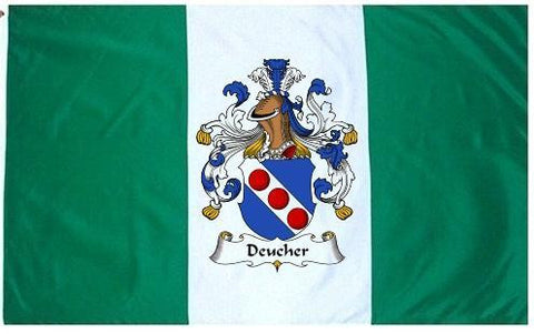 Deucher family crest coat of arms flag