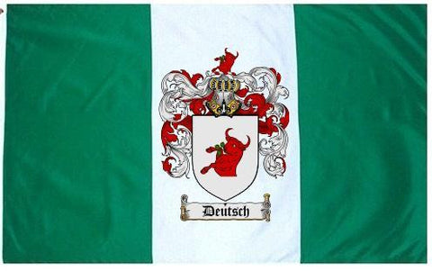 Deutsch family crest coat of arms flag