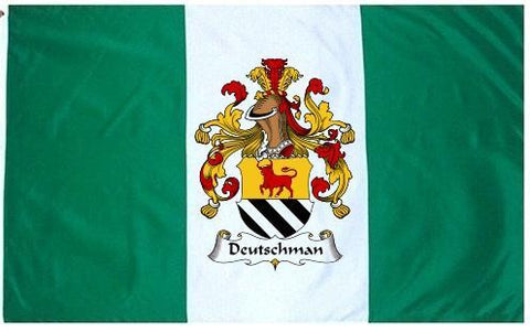 Deutschman family crest coat of arms flag
